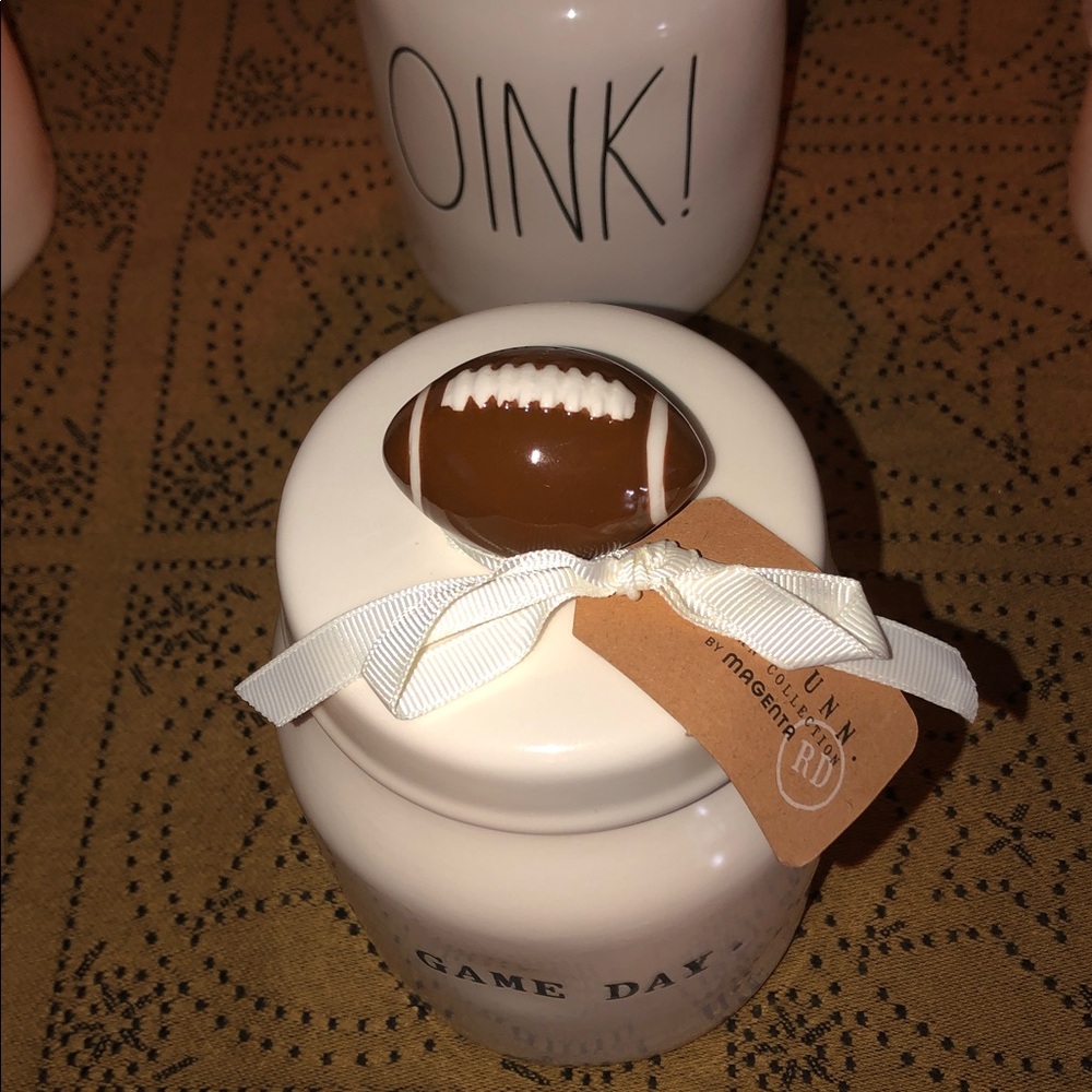 Rae Dunn GAME DAY Baby Canister (Football On Lid) - Picture 2 of 9